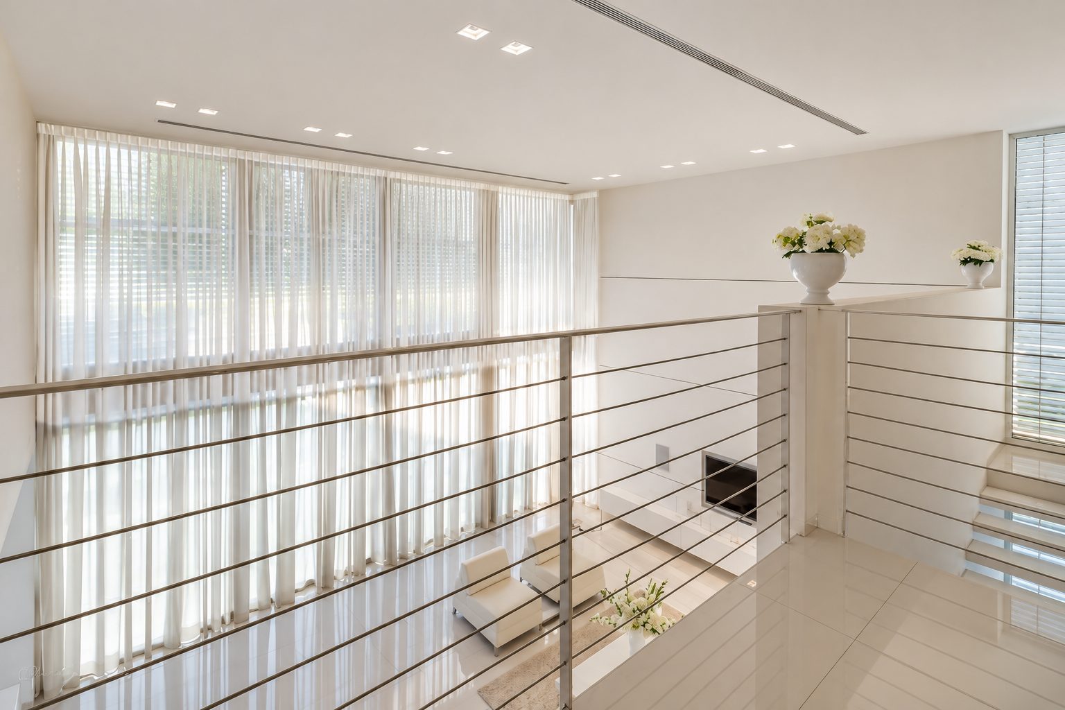 Upper landing overlooking the living space